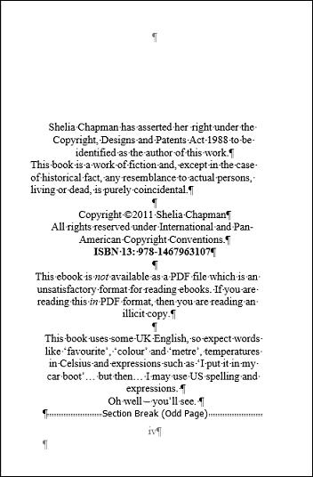An example copyright page