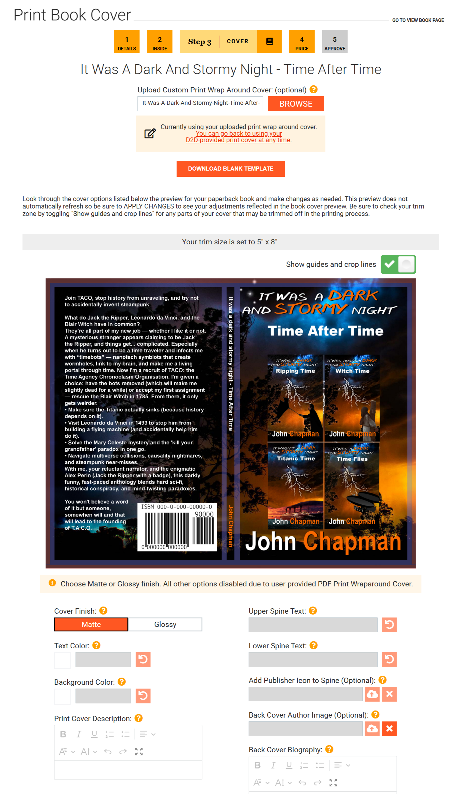 My book cover