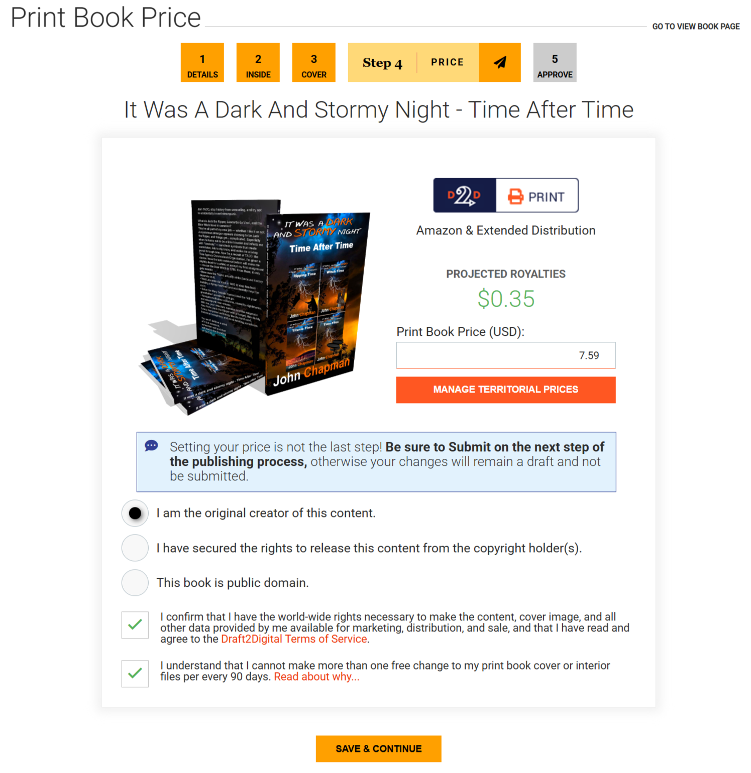 Set the price